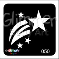 Glitter tattoo 050 Shooting Star Pack Of 5 (050 Shooting Star Pack Of 5)